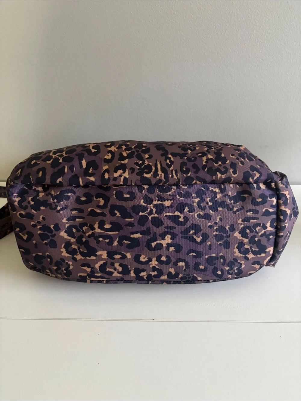Women’s Leopard Print Purple Shoulder Bag